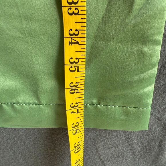 NWT Missguided Pleated Wide Leg Cropped Pants Women's Shiny 8 Green Pockets - Picture 7 of 12